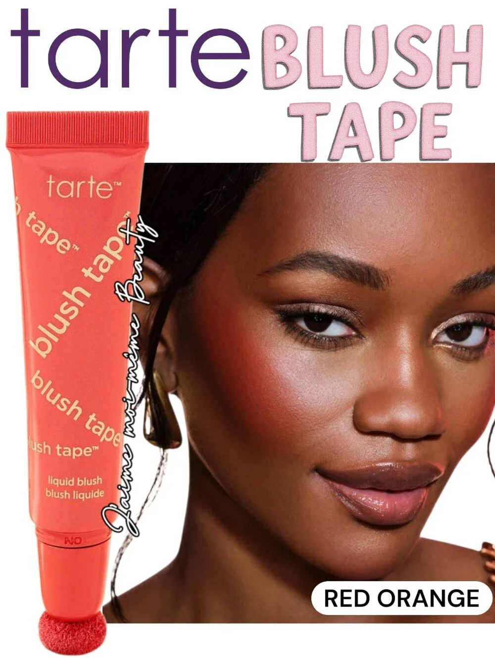 Tarte Shape Tape Liquid Blush Wand Satin Red Orange